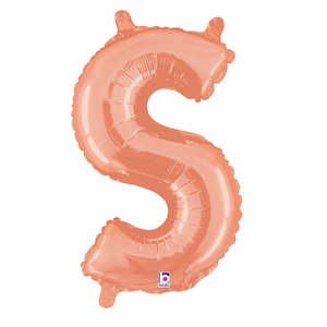 Junior Letters: 14" Foil JUNIOR Letter S ROSE GOLD #FS2534919SRG