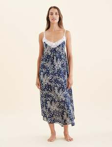 Lace Front Nighties: Cheri Blossom Lace Front Maxi Nightie