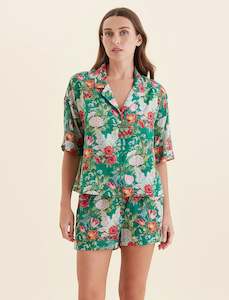 Cotton Silk Florals: Clara Boxer PJ Set