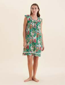 Cotton Silk Florals: Clara Flutter Sleeve Nightie