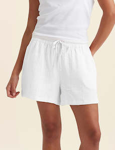 Beautiful Natural Sleepwear: Ashley Textured Cotton Oversized Boxer Short