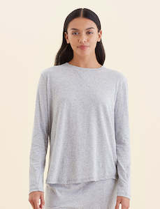 Beautiful Natural Sleepwear: Jada Organic Cotton Knit Long Sleeve Tee