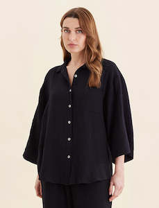 Cotton Sleepwear 1: Ashley Textured Oversized Shirt