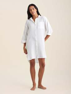 Cotton Sleepwear 1: Ashley Textured Cotton Nightshirt