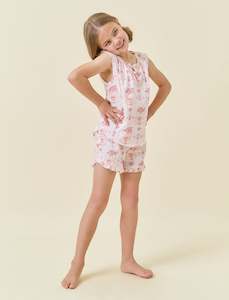 Magnificent Mess Girls Flutter Cami Boxer PJ Set