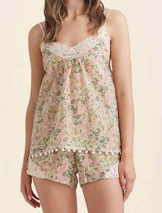 Adeline Lace Cami and Boxer Set