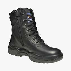 Oyster farming: MONGREL - High Leg Zip Sider 8" Safety Boot - Black