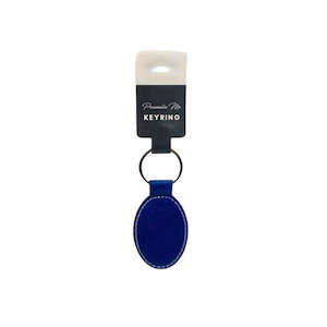 Restaurant: Faux Leather Oval Keyring