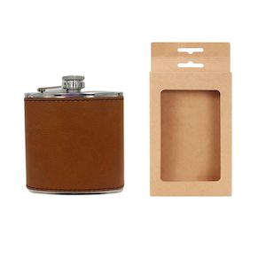 Faux Leather Hipflask 6oz