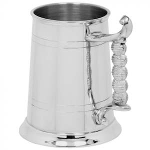 British Pewter Tankard Rope Handled - Add Engraving