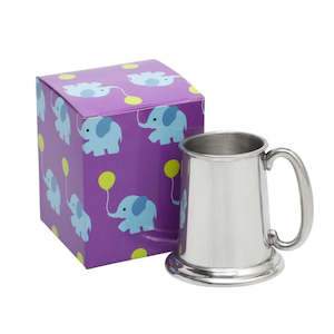 British Pewter Miniature Plain Tankard - Great Gift For Baptisms