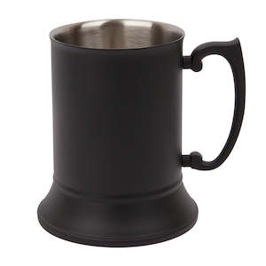 Matte Black Tankard -  Stainless Steel - Add Personalisation