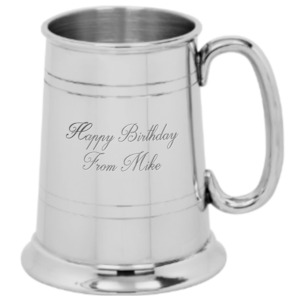 British Pewter Tankard Lined 1Pint