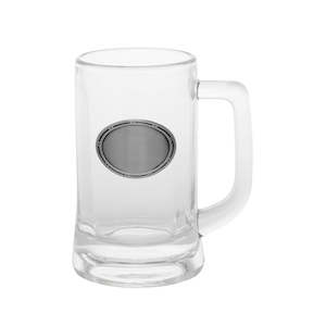 Glass Beer Tankard Oval Engraving Plate