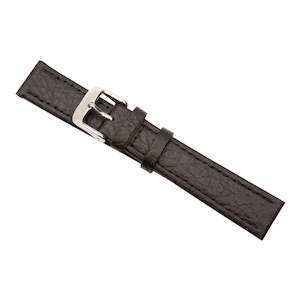 Black Soft Italian Buffalo Leather Watch Band