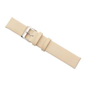 Cream Calf Leather Watch Band