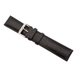 Black Soft Italian Buffalo Leather Watch Band