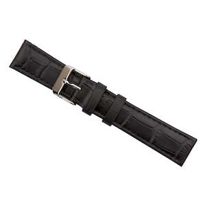 Crocodile Grain Leather Watch Band- 18mm