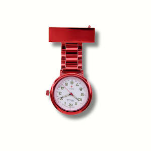 Red Anodised Nurse Watch