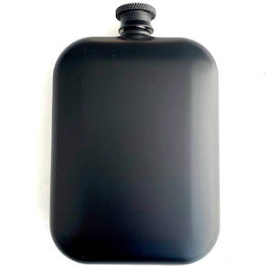 Matte Black Hipflask