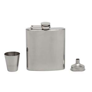 High Polished Stainless Steel Hipflask - Boxed