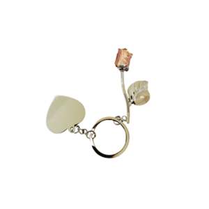 Everlasting Eternity Rose Rose Gold Keyring