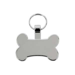 Silver Dog Bone Pet Tag - Pet Identification Tag - Engraved