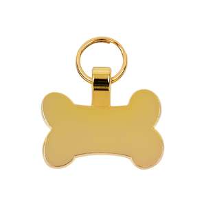 Gold Dog Bone Pet Tag - Personalized Pet ID Tags