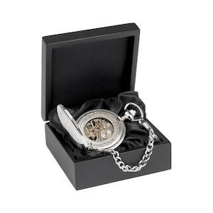 Restaurant: Mechanical Pocket Watch - Stainless Steel - Add Engraving