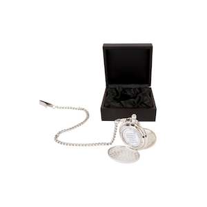 Nickel Pocket Watch with Photo Frame - Add Engraving