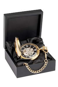 Pocket Watch Gold Plated Mechanical - Add Personalisation