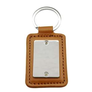 Tan Leather Keyring - Classic Stylish & Affordable Personalised Gift Idea