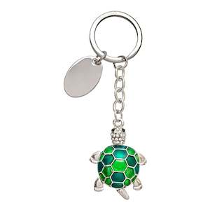 Green Turtle Keyring