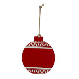 Nordic Bauble Wooden Christmas Keepsake