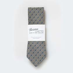 Hessian Texture with Blue Flower Tie