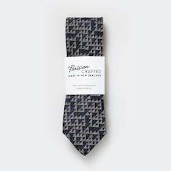 Sage Pink Charcoal Geometric Tie