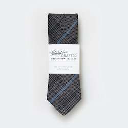 Slate Blue Check Tie