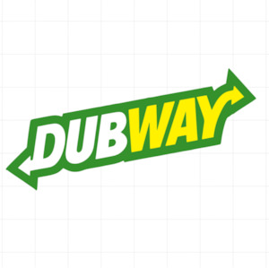 Dubway (Subway mock) Vinyl Layered Car Sticker