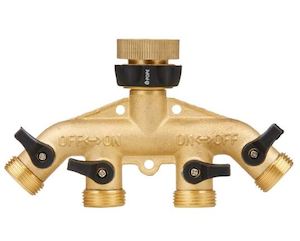 Pope Brass Comfort Grip 4 Way Tap - Threaded