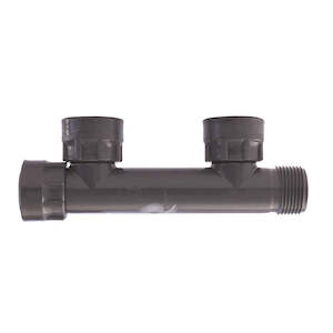 RAIN 2 Outlets PVC Manifold Swivel Tee - 25mm/1"