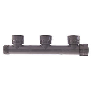 RAIN 3 Outlets PVC Manifold Swivel Tee - 25mm/1"