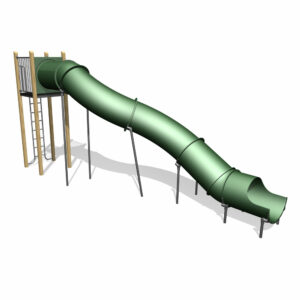 Playground equipment wholesaling: Tower Slide 2.1m High Snake Tube