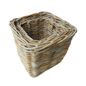 Set Of 2 Chunky Square Baskets