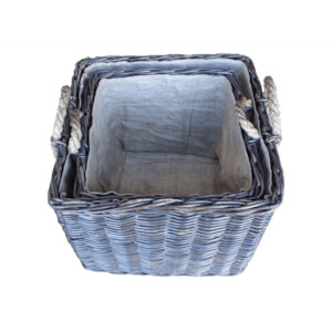 Baskets: Set Of 2 Square Baskets KG1420315-2