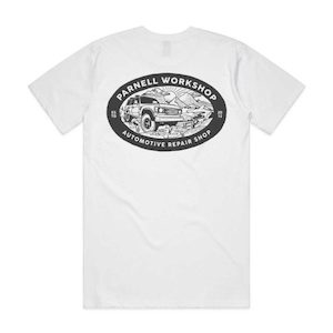 Mens Staple Plus Tee Landcruiser White XL - Parnell Workshop