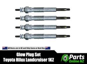 4pcs Glow Plug TOYOTA 1KZ 1-KZ 1-KZTE Diesel Landcruiser Hilux Hiace