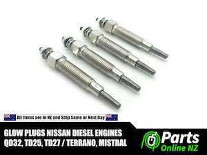 4pcs Glow Plug NISSAN TERRANO CARAVAN ELGRAND QD32 TD25TI TD27TI 97-05