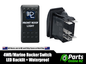 Waterproof Rocker Switch FRONT ROOF LIGHT for 4WD Off Road Marine