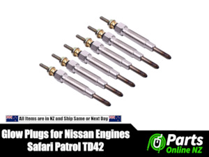 Automotive component: 6pcs Glow Plug NISSAN PATROL SAFARI TD42