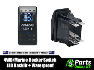 Automotive component: Waterproof Rocker Switch OFF ROAD LIGHTS for 4WD Off Road Marine